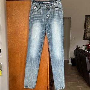 Guess Light Wash Straight Leg Jeans